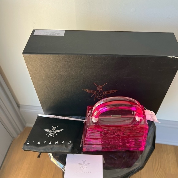 L'Afshar Eva Crushed Ice Top-Handle Bag - Picture 9 of 13